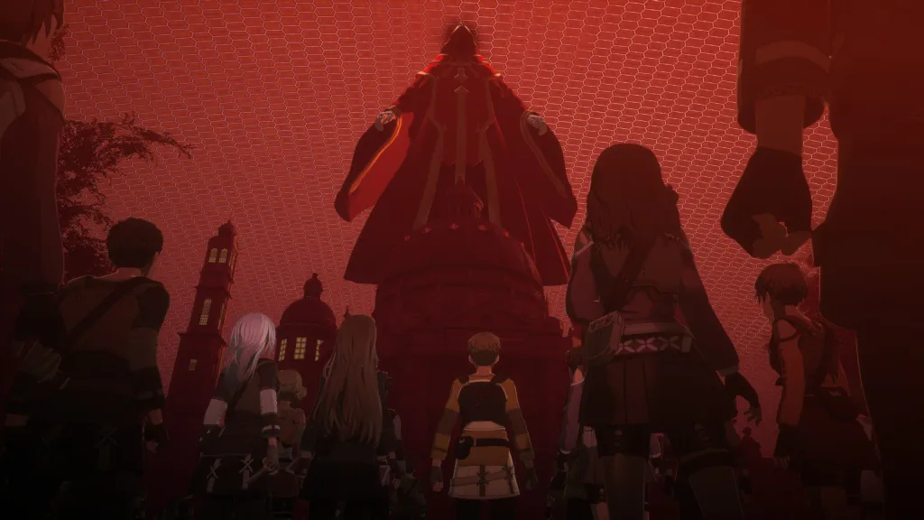 Players facing a powerful enemy in the frontier